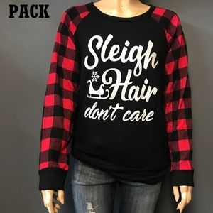 New Junior's Boutique Black/plaid Sleigh hair dont